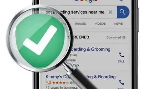 Mobile Google search view showing Local Service Ads above standard search results.