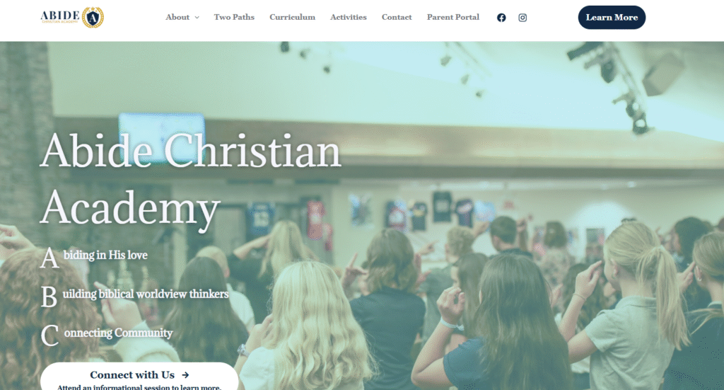 Abide Christian Academy Website